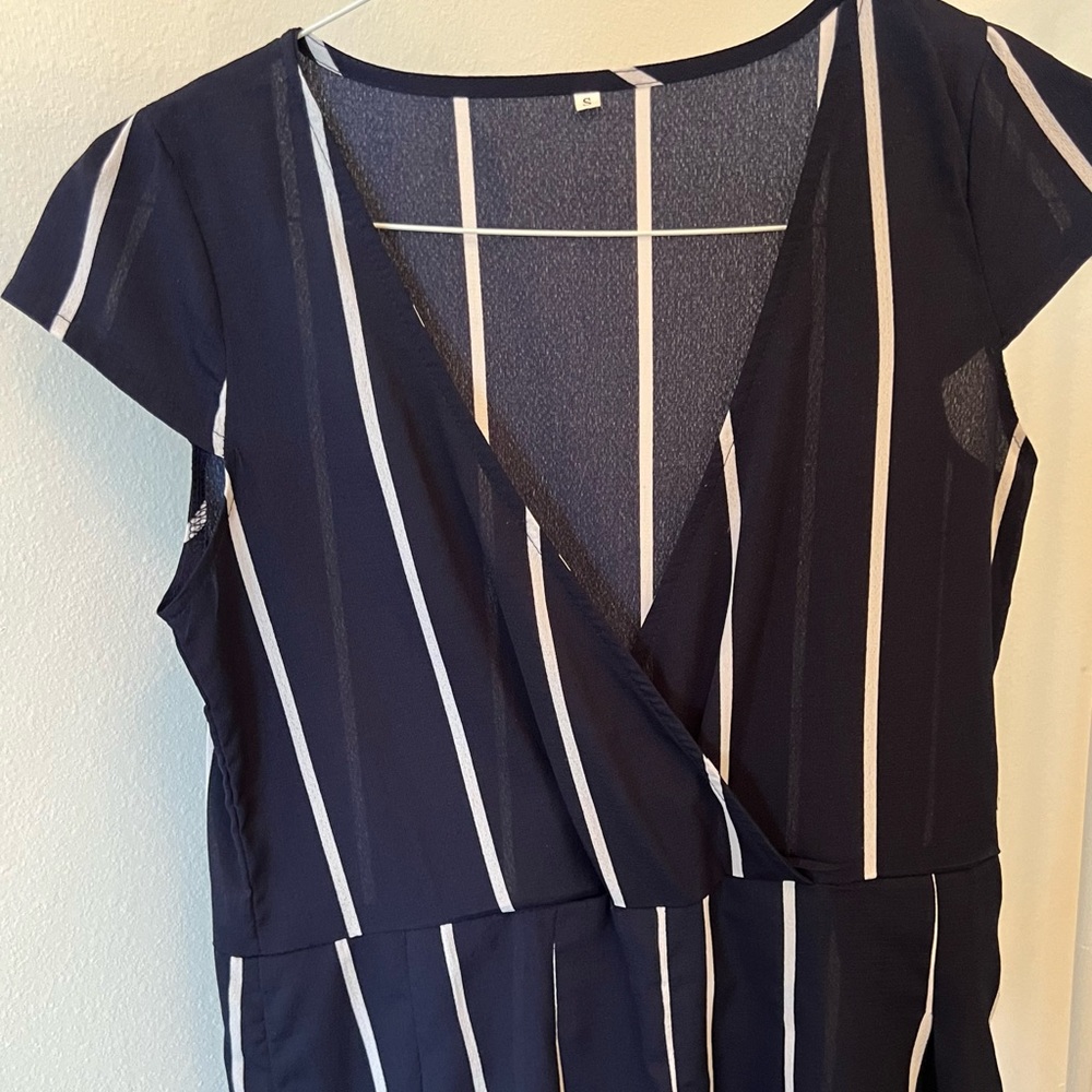 Stripes short jumpsuit